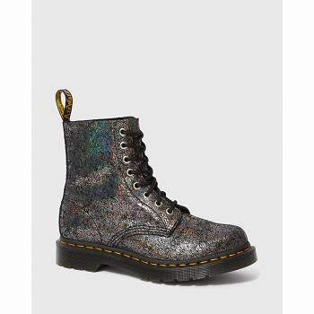 Dr Martens 1460 Pascal Metallic Kožené Lace Up - Siva Cizmy Damske, DR0202